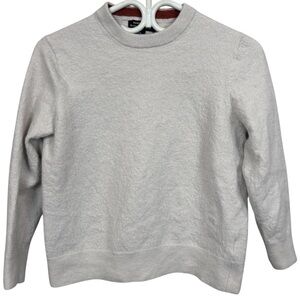 Mark Law 100% Extra Fine Merino Wool Sweater Crew Neck Cream‎ Pullover-READ